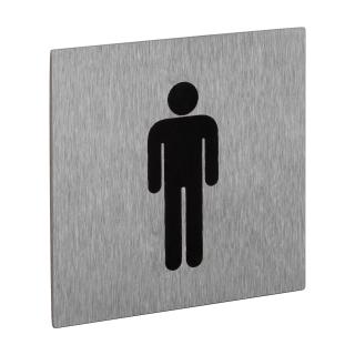 Symbol  WC-muži ,  60x60mm, nerez, samolepka