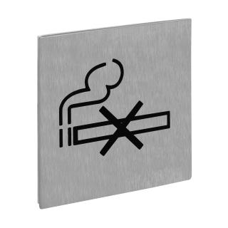 Symbol  Zákaz kouření ,  60x60mm, nerez, samolepka