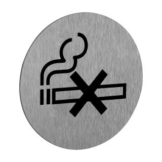 Symbol  Zákaz kouření , průměr 75mm, nerez, samolepka