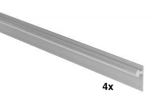Vrchní/spodní vodící profil WS 65, 2000mm, Aluminium, 4 ks