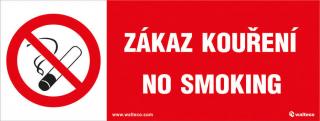 Zákaz kouření, No smoking 210x80mm, samolepka
