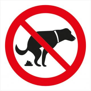 Zákaz venčení psů 92x92mm - symbol, samolepka