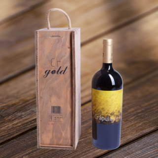 Luxusní červené víno Crapula gold magnum v dřevěném boxu