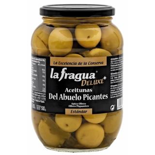 Pikantní zelené olivy s peckou dle receptu španělského dědy 850 g Sklo