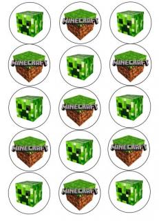 JEDLÝ PAPÍR MINECRAFT NA MUFFINY II
