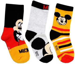 Chlapecké vysoké ponožky Color Mickey Mouse - 3 ks 31–34
