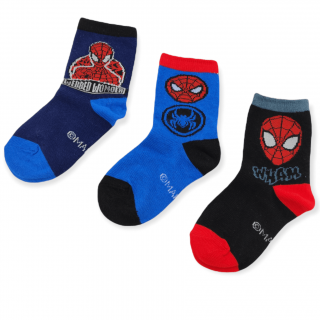 Chlapecké vysoké ponožky Wham Spider-man - 3 ks 19–22
