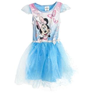 Dětské šaty  Minnie Mouse  - modrá 104 / 3–4 roky