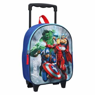 Dětský cestovný 3D kufr na kolečkách Avengers - Save The day