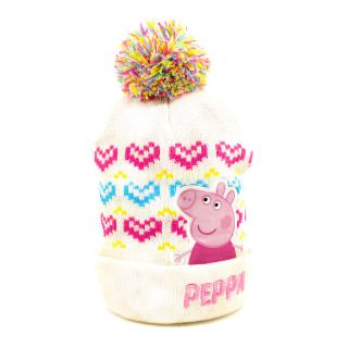 Dívčí čepice s bambulí Rainbow Prasátko Peppa 54 cm
