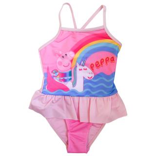 Dívčí jednodílné plavky  Prasátko Peppa  - světle růžová 110–116 / 5–6 roků