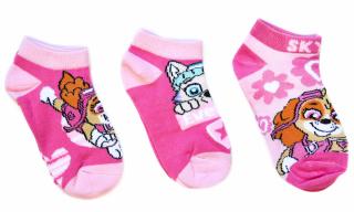 Dívčí kotníkové ponožky Skye a Everest Tlapková Patrola - 3 ks 27–30
