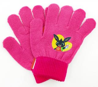 Dívčí prstové rukavice  Bing  - tmavě růžová - 12x16 cm