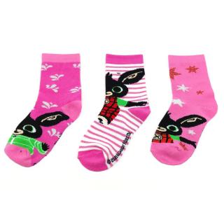 Dívčí vysoké ponožky Pásky Bing - 3 ks 23–26