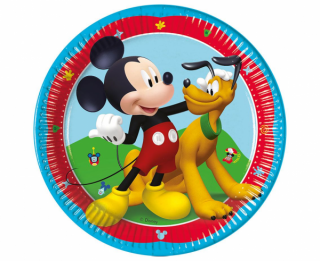 Papírové talíře Mickey Mouse a Pluto - 8 ks / 20 cm