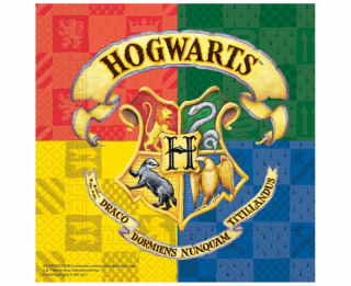 Papírové ubrousky Hogwarts Houses Harry Potter - 20 ks