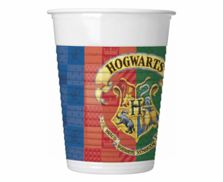 Plastové kelímky Hogwarts Houses Harry Potter - 8 ks / 200 ml