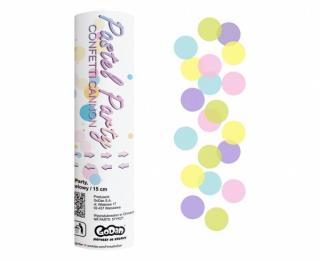 Vystřelovací konfety - Pastel Party - barevné papírové kroužky - 15cm