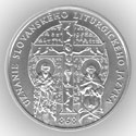 Mince 10Euro Uznanie slovanského liturgického jazyka – 1150. výročie BJ, stříbrná pamětní