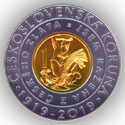 Mince 2000Kč 100. výročí Zavedení československé koruny BJ, zlatá pamětní