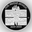 Mince 200Kč 600. výročí Vydání Čtyř pražských artikul PROOF, stříbrná pamětní