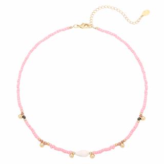 Korálkový náhrdelník FUN Pink