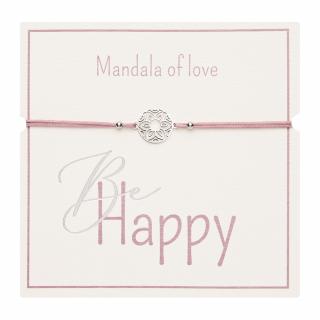 Šňůrkový náramek Mandala of Love Silver