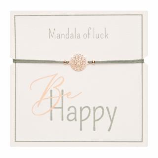 Šňůrkový náramek Mandala of Luck Rose Gold