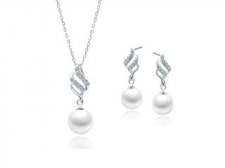 Stříbrná sada šperků LEA s perlou  Ag 925/1000