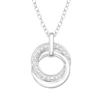 Stříbrný náhrdelník Double Rings  Ag 925/1000