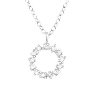 Stříbrný náhrdelník LAURA se Zirkony  Ag 925/1000