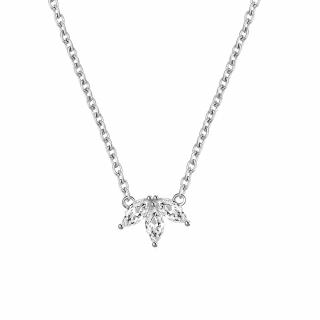 Stříbrný náhrdelník Leafy se Zirkony  Ag 925/1000