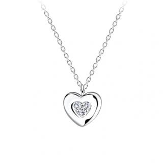 Stříbrný náhrdelník LOVE se Zirkony  Ag 925/1000