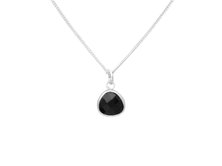 Stříbrný náhrdelník LULU černý Spinel  Ag 925/1000