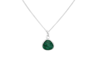 Stříbrný náhrdelník LULU Smaragd  Ag 925/1000