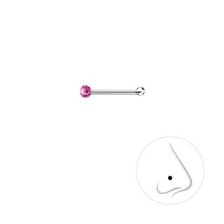 Stříbrný piercing s kuličkou Rose 1.5 mm  Ag 925/1000