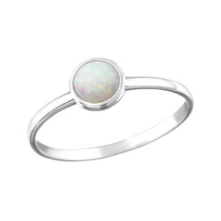 Stříbrný prsten Fire Opal  Ag 925/1000 9/60