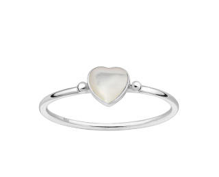 Stříbrný prsten Shell Heart  Ag 925/1000 9/60