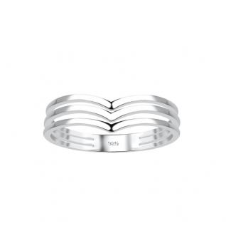 Stříbrný prsten Triple Chevron  Ag 925/1000 8/57-58