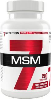 7NUTRITION MSM 200 cps Varianta: organická sloučenina síry methylsulfonylmethan