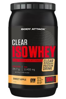 Body Attack Clear Iso Whey 900g, syrovátkový proteinový izolát CFM Varianta: Sweet Apple