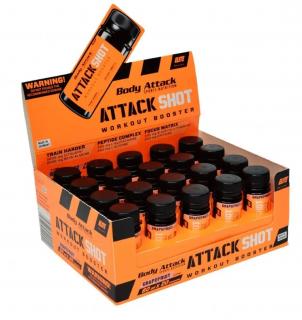 Body Attack Shot 60 ml, jednorázová předtréninková směs Varianta: grapefruit