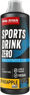 Body Attack Sports Drink Zero Mix 1:50, 1000 ml, koncentrát pro přípravu nízkokalorického nápoje Varianta: Grappefruit