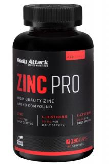 Body Attack Zinc Pro, 180 kapslí Varianta: zinek + histidin + cystein + vitamin C