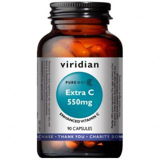 EXP 19/1/2024 Extra C 550mg 90 kapslí (Vitamín C 550mg) - Viridian