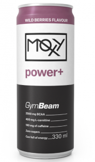 Moxy Power+ Energy Drink 330 ml - GymBeam Množství: 330ml, Příchuť: lesní ovoce