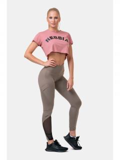 NEBBIA Fit & Smart legíny s vysokým pasem 572 mocha Velikost: L