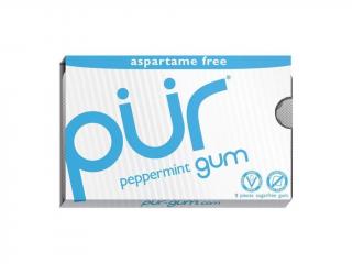 Přírodní žvýkačky bez aspartamu a cukru - Peppermint | PÜR Množství: 9 ks