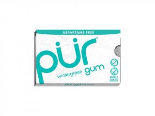 Přírodní žvýkačky bez aspartamu a cukru - Wintergreen | PÜR Množství: 9 ks