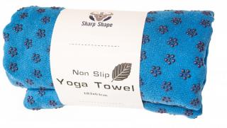 Protiskluzový ručník na jógu Blue Sharp Shape